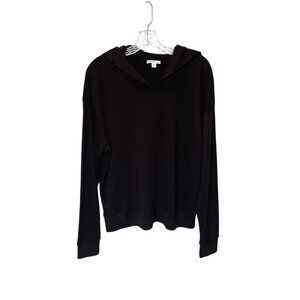 James Perse Los Angeles Women's Hoodie Size 3 L Brown Lightweight Cotton Blend
